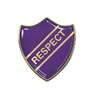 Capricornone Respect Gel Domed Purple School Shield Badge