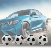 EVOTECH 4x Soccer Ball tire air valve stem cap wheel