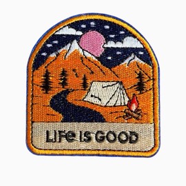 Night Camping Mountains Patches/Outdoor Camping Embroidered/Outdoor from Nature Iron on Patch.