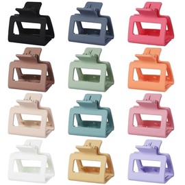Sisiaipu- Paquete: 12 paquetes de pinzas para el cabello medianas y pequeñas, todo en un solo paquete.