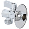 Premium angle valve with filter and rosette DN15 1/2 inch
