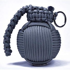 Bored Paracord - Charcoal Color Emergency Paracord Survival Kit - 44 Life Saving Items Inside