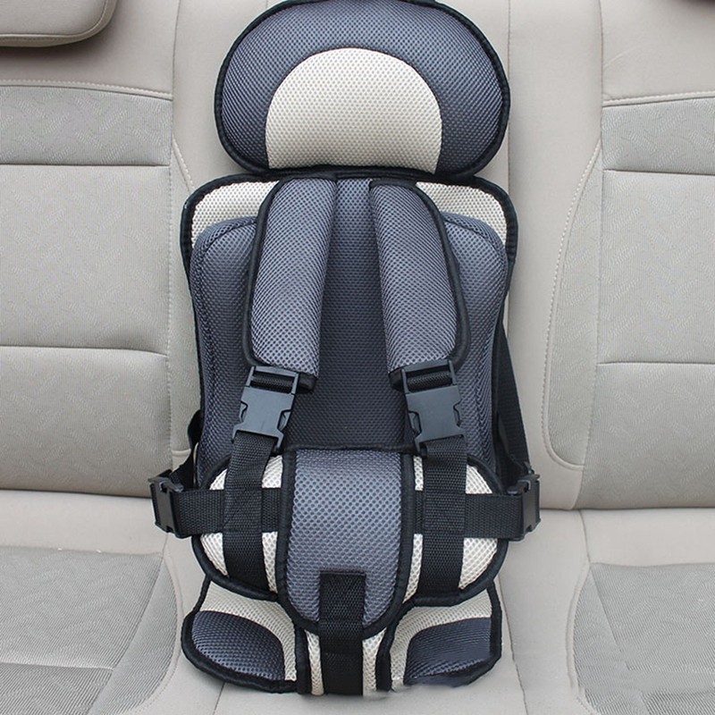 Children Safety Seat Simple Car Portable Seat Foldable Adjustable Strap