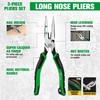 SK 3-Piece Pliers Set, 9.5-Inch Linesman, 8-Inch Diagonal & Needle