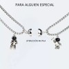 THE9SHOP 4 Pcs Pareja Iman Astronauta Atracción Pulseras Y Collares