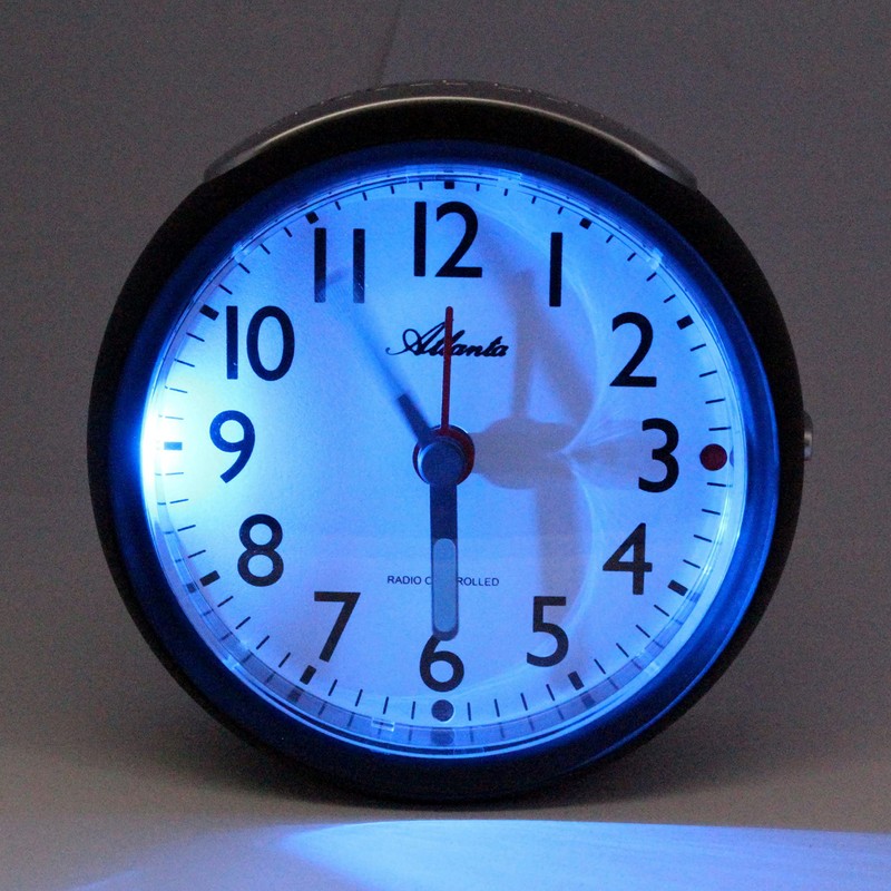 Atlanta 1850-7 Wireless Alarm Clock without Ticking with Night Light
