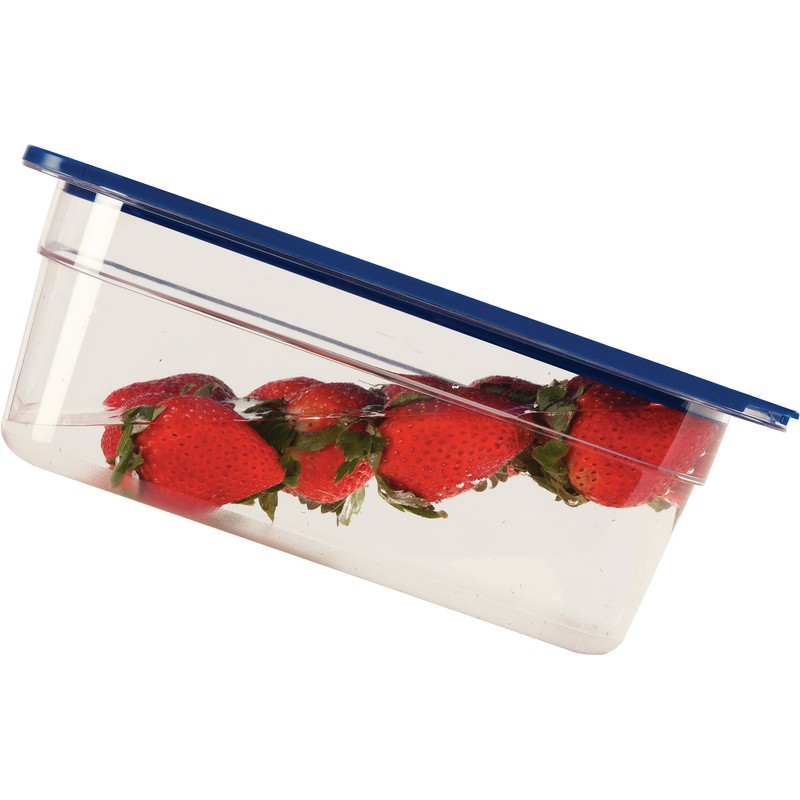 Carlisle 3058060 Smart Lids Third Size Polyethylene Lid, Dark Blue