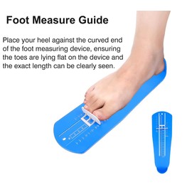 Professional Foot Measurement Device Feet Length Measuring Ruler, US Standard Shoe Sizer for Kids and Adults, Buy Shoes Easily Online Blue
