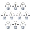 MOTO4U Quick Release D-Ring Race Fasteners 17mm Chrome Silver (10