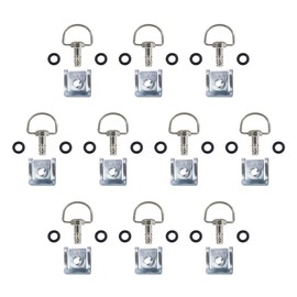 MOTO4U Quick Release D-Ring Race Fasteners 17mm Chrome Silver (10 Pack)