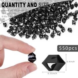 DomeStar Black Fake ice Black Fake ice Cubes Black Fake Diamonds