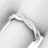 Sterling Silver Petite Twist Full Eternity Ring Simulated Diamond Interwind