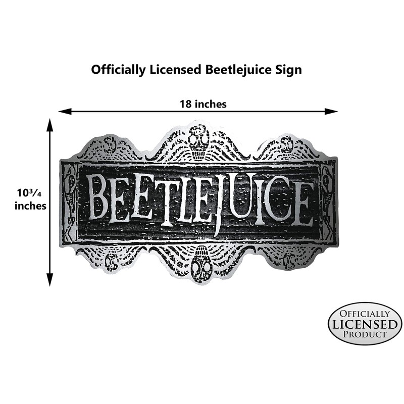 Rubies Beetlejuice: Beetlejuice Wall Art Sign for Adults, Unisex All