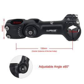 BSSOK Wake Bicycle Stem Adjustable 31.8 mm/25.4 mm Handlebar Riser Bicycle 90 mm/110 mm/130 mm MTB Bicycle Handlebar Stem 0 ~ 60 Degree