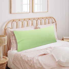 sourcing map Body Pillow Case, Microfiber Pillowcases Weave for 90 Gsm Ployester, Soft Full Replacement Covers for Body Pillows Sage Body(51cmx152cm)
