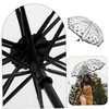 Healvian Foldable Umbrella Black Floral Pattern Compact Travel Umbrella for