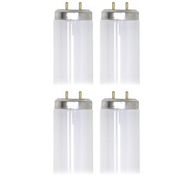 GE (4 Tubes) 93904 Linear T8 Fluorescent Straight Lamp, 28 Watt, 5000K Cool White, 48 inch, Ecolux, Starcoat Fluorescent Tube