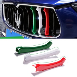 Rejilla de 3 piezas de rejilla frontal decorativa para Maserati Ghibli 2014-2016