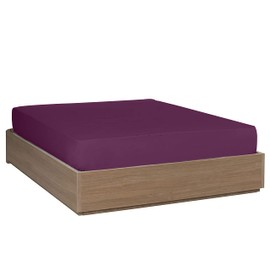 Volcano Infinity Double fitted sheet Extra Deep 135×190×40 CM Poly cotton Plain and Soft (Also available Single Fitted Sheet, King size fitted sheets, Super King Fitted sheet)