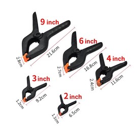 AIMALL Nylon Spring Clamps Quick DIY Tools Grip Plastic Clips Photography Woodworking - Durable Quick Grip Clips, Strong Swivel Jaw Design