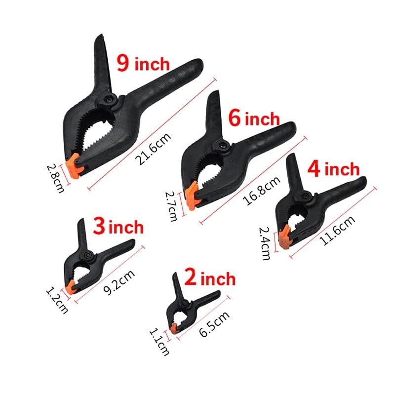 AIMALL Nylon Spring Clamps Quick DIY Tools Grip Plastic Clips