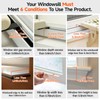 MEWOOFUN Window Sill Perch for Indoor Cats, One-Step Sliding Clamping