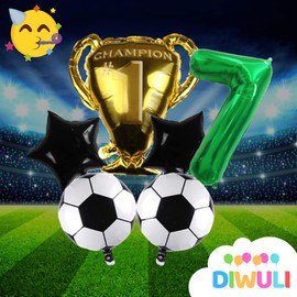 DIWULI Football Birthday 7 Years – Football Balloons
