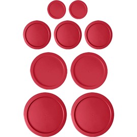 Replacement Lids for Pyrex Containers (2) 1-Cup (3) 2-Cup (2) 4-Cup (2) 7-Cup (Red)
