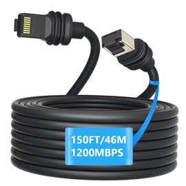 Replacement Cable for Starlink Gen 3, for Starlink Cable 46M(150FT) for Standard V3 Dish Starlink, Waterproof Outdoor Extension Cable for Starlink Accessories for Starlik Standard Kit, Gray(150FT)