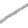 1 Yard 3 Rows Rhinestone Chain Round Glittering Rhinestone White