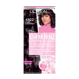 L’Oréal Paris Casting Crème Gloss Semi-Permanent Dye, 4102 Cool Chestnut | No-Ammonia, Radiant & Natural Colour, Lasting 32 Washes, 3x Glossier, 4x Silkier, Visibly Healthier, Easy Application