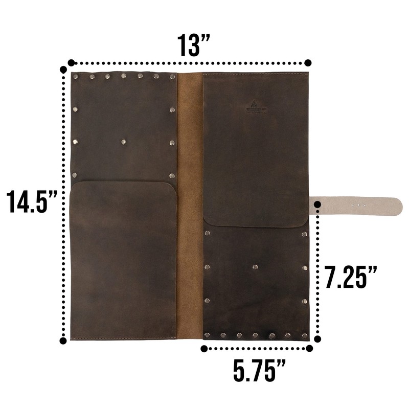 Cast Leather Co., Riveted Chef Knife Case, Kitchen Tools Organizer