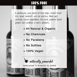 Medicine Man's Anti-Itch Beard Oil 2 FL OZ - 100% Natural & Organic Leave-in Conditioner for Men