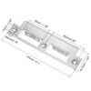 sourcing map Door Strike Plate, 155mm x 35mm 201 Stainless