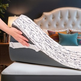 CHUN YI Cooling Mattress Topper King, 4 Inch Memory Foam Mattress Topper with Removable Washable Cover, Gel Infused Bed Topper for Pressure Relief, CertiPUR-US Certified