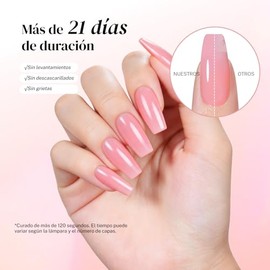 CHERIMOYA Gel Constructor Sólido para Uñas 30g, Builder Gel Extensión Uñas UV LED Autonivelante, Gels de Construcción Transparente para Molde Dual, Re