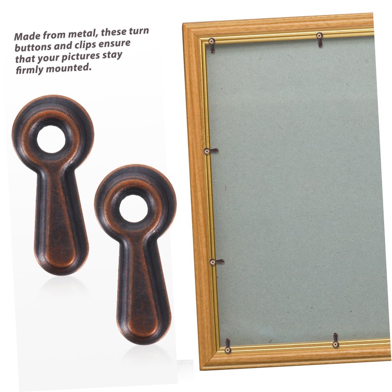iplusmile 100pcs Picture Frame Backing Clips Turn Button Fasteners for