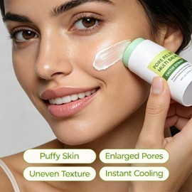 Maxzitank Pore Relief Multi Balm, Cactus Extract Facial Solid Balm, Pore Minimizer Stick to Refine Enlarged Pores, Hydrating Cooling Oil‑Control Formula for Oily & Combination Skin, 0.88 Oz (25g)