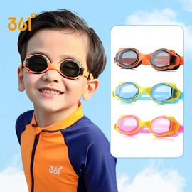 Kids' Swimming Goggles Children's Professional Waterproof Anti-Fog for Boys and Girls Free Size/Free Size Blue and Yellow 3ea