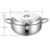 TAMUME 2.5 L Frying Pot with Stainless Steel Lid and