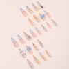 IMSOHOT Blue Press on Nails Long Stiletto Fake Nails with