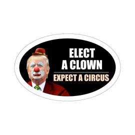 StickerPirate TO414 - Imán ovalado para coche (2020, elección, una esperanza de payaso, un circuito