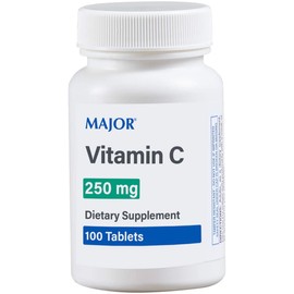 Major Vitamin-C 250 mg Ascorbic Acid Tablets, 100 CT