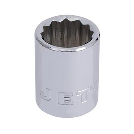 JET 671613-3/8-Inch Drive, 13mm, Regular, 12 Point, Metric Chrome Socket