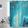 Domoku Marble Waterproof Shower Curtain with Hooks, Machine Washable Easy-Care