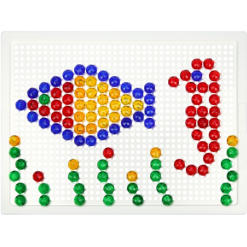 Lena 35621 Mosaic Plug-In Game Set, Mosaic with 140 Plugs