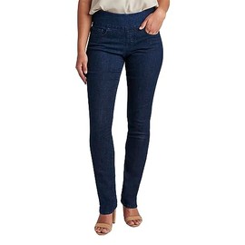 JAG Jeans Women's Peri Mid Rise Straight Leg Pull-on Jeans, Ink Au419, 10