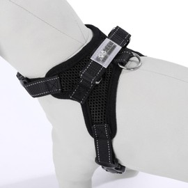 Dog Harness Adjustable No Pull Puppy Vest Harness Mesh Breathable Soft Padded Pet Chest Strap for Small Dogs (XS, Black)