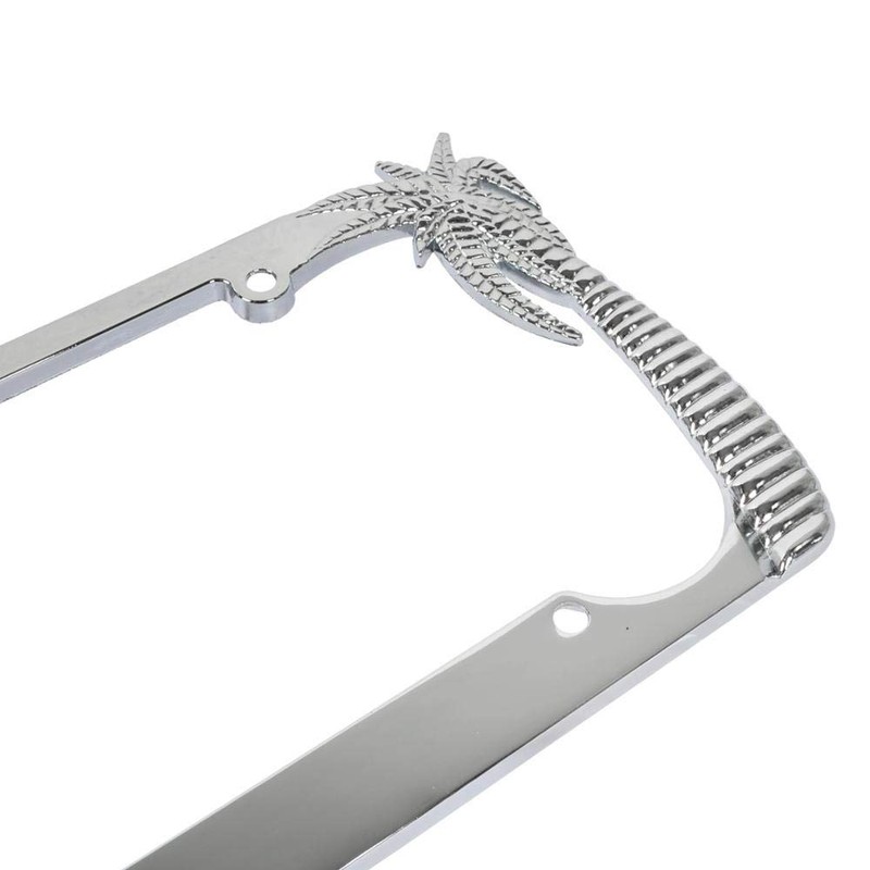 BDK Chrome Plated Rust-Proof Die-Cast Stainless Metal License Plate Frame/Holder