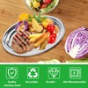 CYEAH 6 Pcs Stainless Steel Oval Platter, Heavy Duty Sizzling
